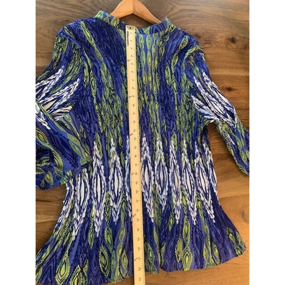 NEW Maggie Barnes Tunic Womens 2X Turquoise Artsy Cottage Core Plus‎ Size - Picture 3 of 16